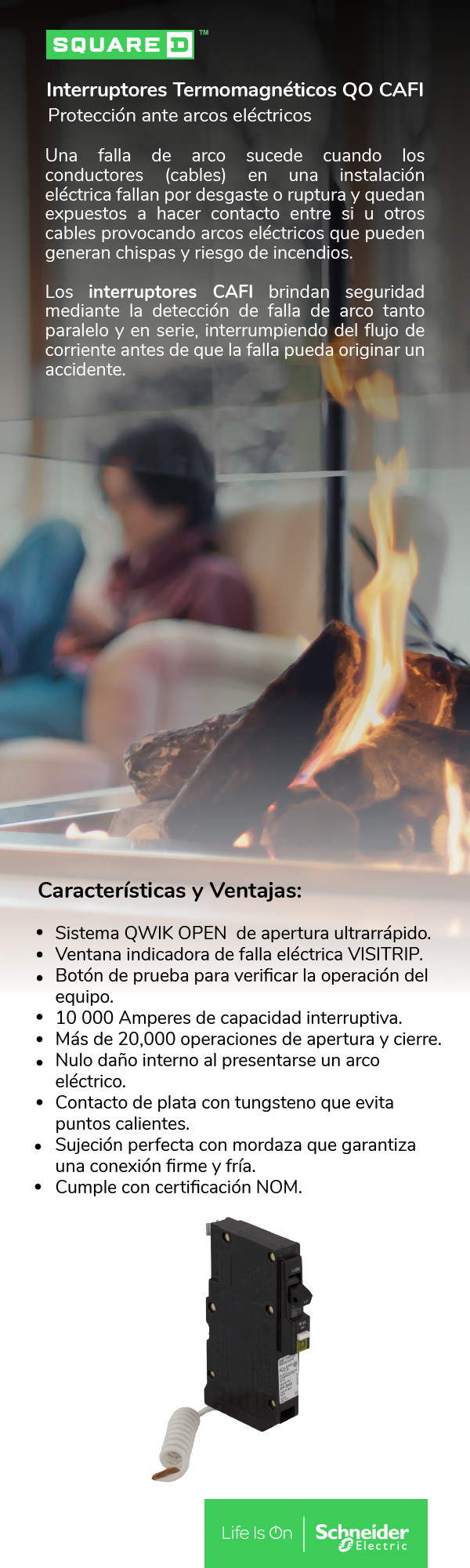 Interruptor Termomagnetico QO Cafi Schneider Electric Home Depot México